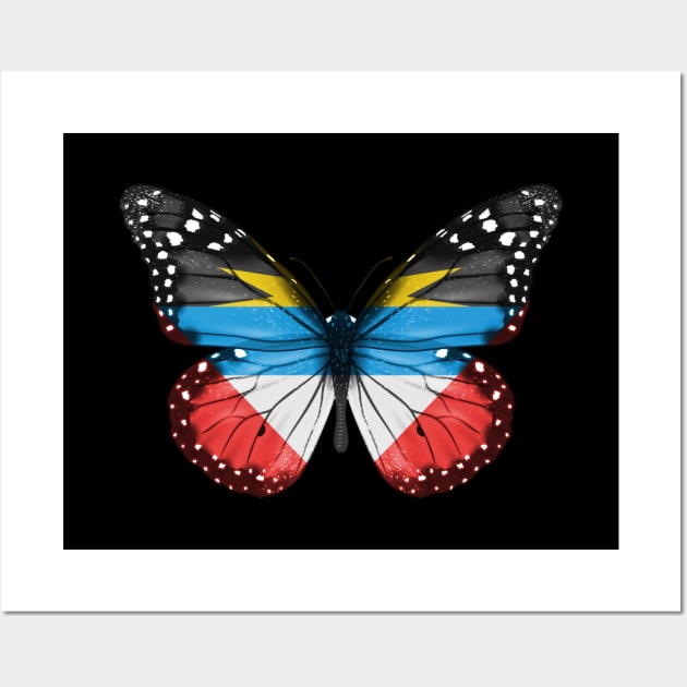 Antiguan or Barbudan Flag  Butterfly - Gift for Antiguan or Barbudan From Antigua And Barbuda Wall Art by Country Flags